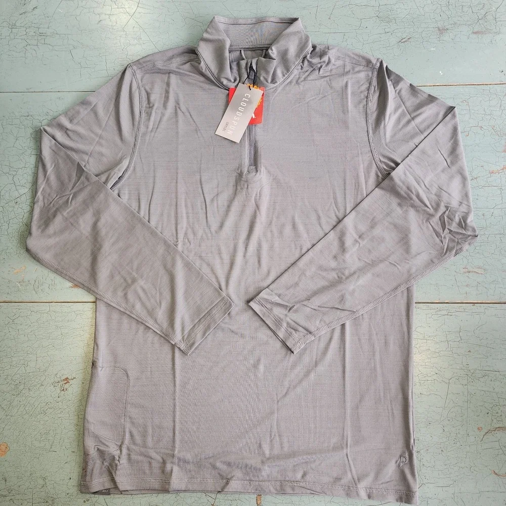 Puma 1/4 Zip Small Gray Cloudspun‎ Pullover